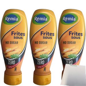 Remia Frites Saus no Sugar 3er Pack (3x500ml Flasche) + usy Block