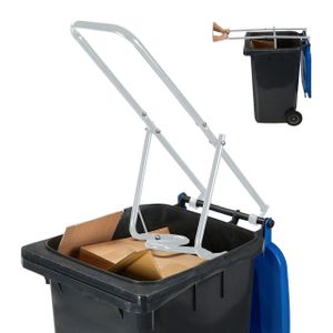 relaxdays Graue Müllpresse für die Mülltonne