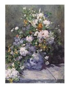 Pierre Auguste Renoir Poster Kunstdruck - Große Vase Mit Blumen, 1866 (50 x 40 cm)