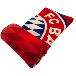 FC Bayern Munich - Decke, Fleece, Wappen TA8770 (170 cm x 130 cm) (Rot/Weiß/Blau)
