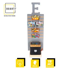 BOARTI® Tower grau mit grauem Buchstaben "E" für Tigerbox touch & 16 Tigercards