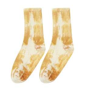 Paar Damenstrümpfe, Batik-Kontrastfarbe, atmungsaktives Material, leuchtende Farben, weiche Schweißaufnahme, hohe Elastizität, rutschfest, dehnbar, lange Yoga-Socken, Fitness-Socken, Gelb Paar Damenstrümpfe, Batik-Kontrastfarbe, atmungsaktives Material, leuchtende Farben, weiche Schweißaufnahme, hohe Elastizität, rutschfest, dehnbar, lange Yoga-Socken, Fitness-Socken, Gelb