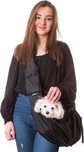 PillowPrim Tragetuch Hund, Katze Haustier Hand Schleuderträger Schultertasche Fronttasche hundetragebeutel Schwarz