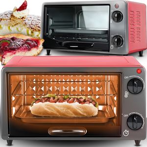 Mini Backofen, Vielseitiger Ofen mit 10 Liter Back und Toastofen, Pizzaofen, Kleiner Backofen, Mobiler Backofen für Pizza Aufläufe Kuchen 600W Retoo Mini Backofen, Vielseitiger Ofen mit 10 Liter Back und Toastofen, Pizzaofen, Kleiner Backofen, Mobiler Backofen für Pizza Aufläufe Kuchen 600W Retoo