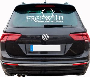 Frei.Wild - Geweih, Heckscheibenaufkleber weiß, 60 x 30 cm