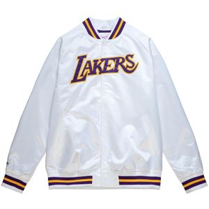 Dětská college bunda Mitchell & Ness Los Angeles Lakers Lightweight Satin Jacket white - M