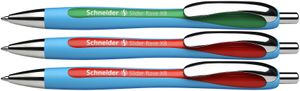 Schneider Schreibgeräte 3 Schneider Kugelschreiber Slider Rave blau Schreibfarbe farbsortiert