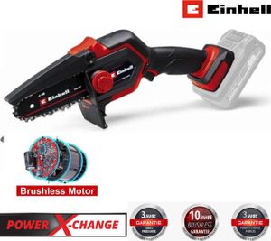 Einhell Akku-Astkettensäge GE-PS 18/15 Li BL-Solo Power X-Change 18 V, Brushless, 12,5 cm Schnittlänge, werkzeugloser Schwert- und Kettenwechsel, ohne Akku