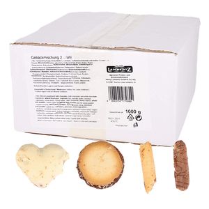 Genussleben Großpackung Kekse gemischt Gebäckmischung Keksmischung Schokokekse Plätzchen, Bruchware, 1kg Beutel