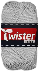 50 Gramm Twister Ibiza aus 100 % Baumwolle 92 Silber