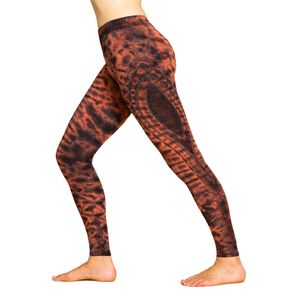 PANASIAM Legginsy Batik Dżungla | spodnie do jogi treningowe fitness legginsy sportowe elastyczne