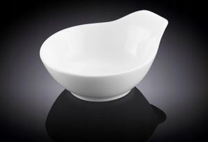 Wilmax Schale 190 ml aus Porzellan, 12,5 cm, organische Form WL-992364/A
