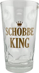 Schobbe King Dubbeglas 0,5 L (Klar) - Das Schoppenglas und Schorleglas für einen Pfälzer Schorle König