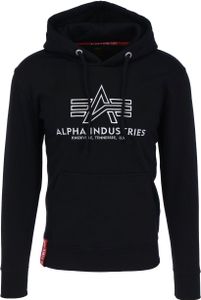 ALPHA INDUSTRIES BASIC HOODY EMBROIDERY Herren Kapuzenpullover, Größe:XXL, Alpha Industries Farben:Black/White