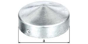 GAH Alberts stĺpikový uzáver Ø 80 mm okrúhly plochý tvar žiarovo pozinkovaný