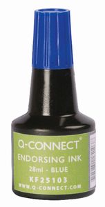 Q-CONNECT Stempelfarbe 28ml blau
