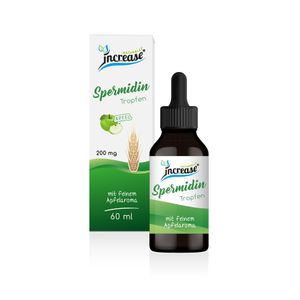 Liposomale Spermidin Tropfen - 60ml - 200mg Spermidin pro Portion - 6000mg Spermidin pro Packung - Keto MCT Öl C8 & C10 - Apfel