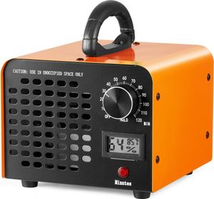 Ozongenerator 12000mg/h - Ozonisator 80W für Raumluftreinigung - 300㎡ Abdeckung - Ozongerät für Bausanierung - Desodorierer mit 0-120-Minuten-Timer - Intelligente Überwachung des Raumklimas - Luftfeuchtigkeitsanzeige