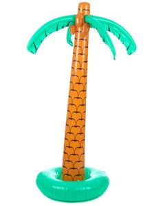 Aufblasbare Palme Sommerparty-Deko braun-grün 180cm