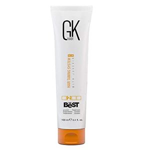 GK HAIR Global Keratin The Best (3,4 Fl Oz/100 ml) Glättende Keratin-Haarbehandlung – Professionelles brasilianisches Komplex-Blowout-Glätten für seidig glattes und krauses Haar