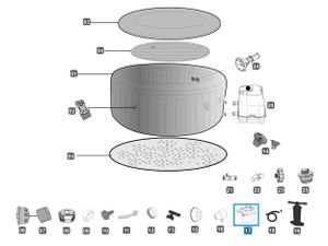 Bestway® Ersatzteil elektrische Luftpumpe für LAY-Z-SPA® Palm Springs HydroJet™ (54144 | EU)