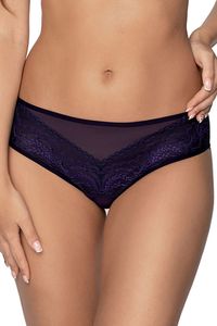 Gaia dame slip brazilian ausgeschnitten spitze tüll netz komfortabel 1131b asteria, dunkelblau, xl