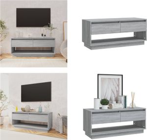 vidaXL TV Schrank Grau Sonoma 102x41x44 cm Holzwerkstoff - TV-Schrank - TV-Schränke - Lowboard - Stereo Schrank