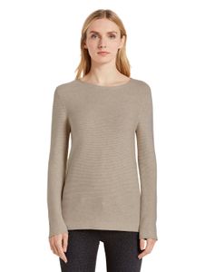 TOM TAILOR Damen Langarmshirt Longsleeve sweater new ottoman dusty alabaster mela L