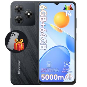 Blackview Wave 8C Android 14 Handy Ohne Vertrag Octa Core 6,56" HD+ Smartphone, 2GB+64GB/2TB erweiterbar, 8MP+13MP Kamera, 4700mAh,4G Dual SIM