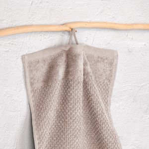 Pure Label 8-TLG Handtücher Set mit Aufhängeschlaufen aus Baumwolle - 2x Badetuch 70x140 cm 4x Handtuch 50x100 cm 2x Gästetuch 30x50 cm, Taupe