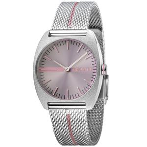 Esprit Spectrum Pink Silver Mesh Designer Armbanduhr Damenuhr ES1L035M0055