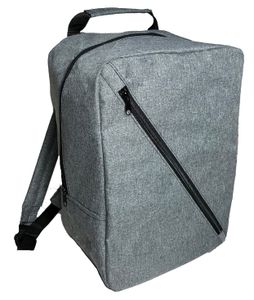 Reisetasche 40x20x25 cm Handgepäck Rucksack ideal für z.B. Flüge mit Ryanair (kleines Handgepäckstück) in Grau