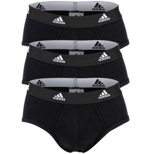 adidas Herren Slip, 3er Pack - Briefs, Active Flex Cotton, Logo, einfarbig Schwarz XL