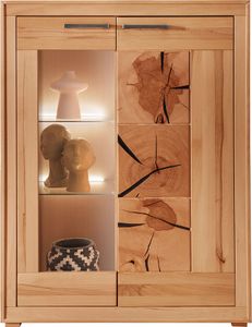 Highboard 103cm breit, Kernbuche massiv geölt, montiert, WINNIPEG-69