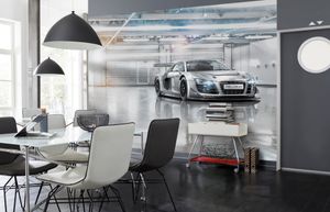 Komar Fototapete "Audi R8 Le Mans", grau, 368 x 254 cm