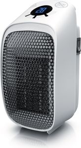 Brandson Steckdosen Heizlüfter 400W, Mini Keramik Heizung, Digitalanzeige, energiesparend, Thermostat, Überhitzungsschutz, Automatische Abschaltung, Weiß