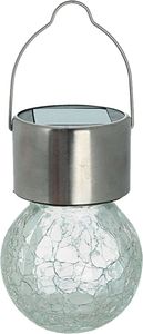Kynast Garden Edelstahl LED Solar Glaskugel in Bruchglas Optik