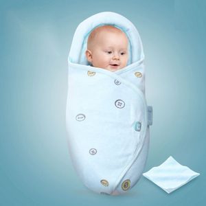Baby Puckdecke Wickel-Decke Universal Verstellbare Schlafsack Decke für Säuglinge Babys Neugeborene 0-3 Monate (Blau)
