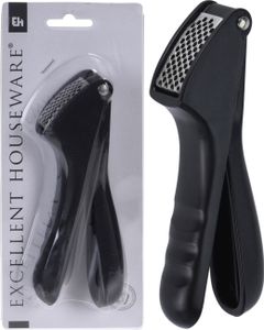 EXCELLENT HOUSEWARE Knoblauchpresse Knoblauchschneider SCHWARZ