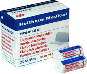 HOLTHAUS YPSIFLEX Elastische Mullbinde Klinikpackung 4 cm x 4 m 20 Stück