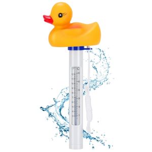 Leap Schwimmendes Pool-Thermometer, großes, leicht ablesbares Pool-Wassertemperatur-Thermometer, professionelles Teich-Thermometer, schwimmendes Enten-Wasser-Thermometer für Whirlpool - kleine Ente
