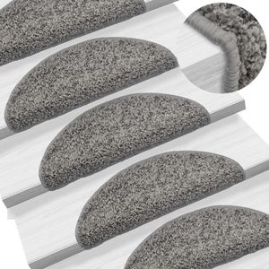 rohože na schody vidaXL 15 ks. Sivé 56x17x3 cm rohože na schody vidaXL 15 ks. Sivé 56x17x3 cm