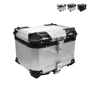 Topcase motorrad 46 liter aluminium hinten universal Maverick M - Silver