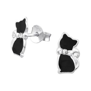 Katzen Ohrringe aus 925 Silber