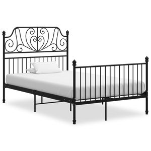 Bettgestell Schwarz Metall 120x200 cm , Klassische Betten Design 2024