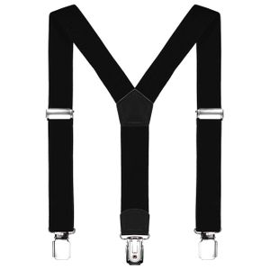 DonDon Kinder Hosenträger schwarz 2 cm schmal längenverstellbar für eine Körpergröße von 80 cm bis 110 cm bzw. 1 - 5 Jahre
