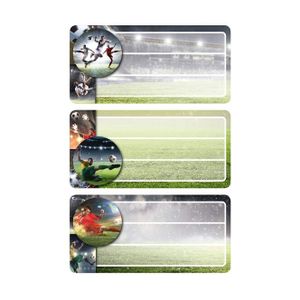 HERMA Buchetiketten "Football" beglimmert 76 x 35 mm 2 Blatt à 3 Etiketten