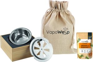 VapoWesp Räucherbox gegen Wespen hellbraun mit 50 g Aromakräuter Höhle der Löwen