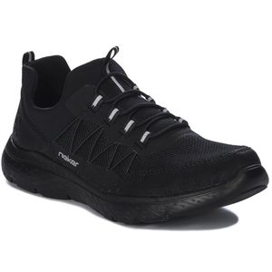 Rieker Damen Sneaker Halbschuhe bequeme Schnürschuhe M5058, Größe:37 EU, Farbe:Schwarz