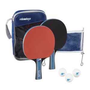 relaxdays Tischtennis Set mit Netz